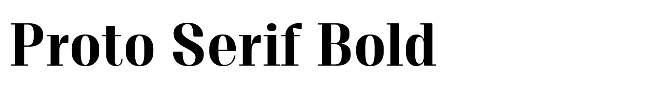 Proto Serif Bold